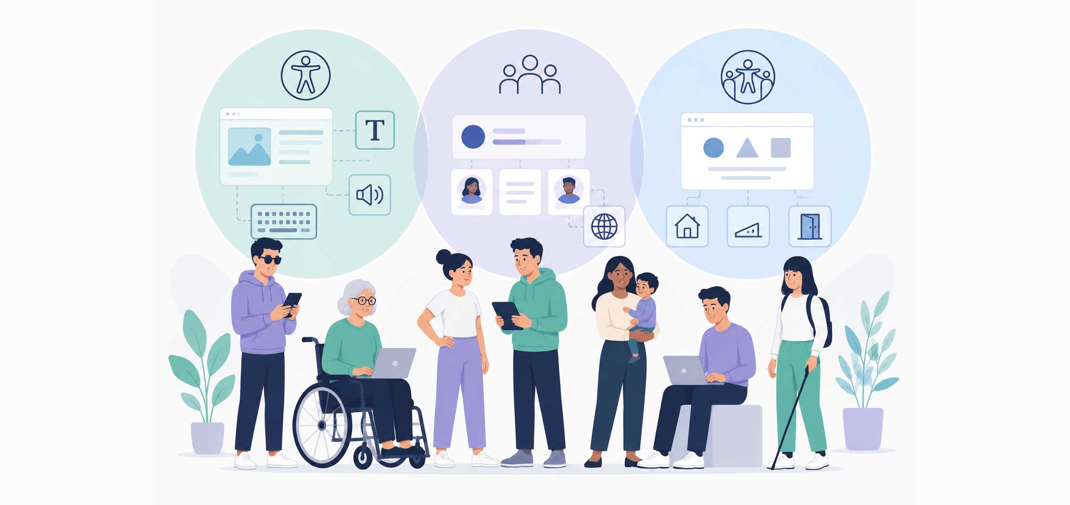 Unterschied zwischen Accessibility, Inclusive Design und Universal Design
